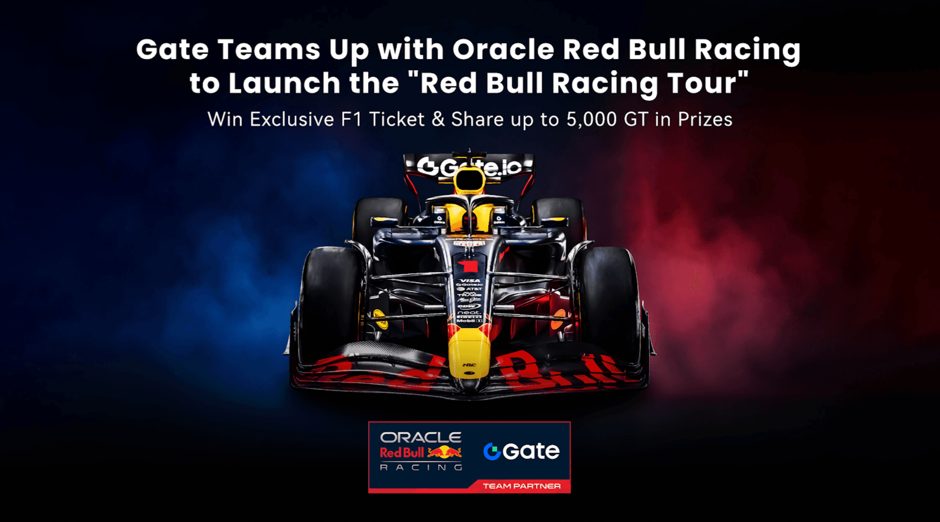 Gate Teams Up with Oracle Red Bull Racing to Launch the &#8220;Red Bull Racing Tour&#8221;: Win Exclusive F1 Ticket &amp; Share up to 5,000 GT in Prizes