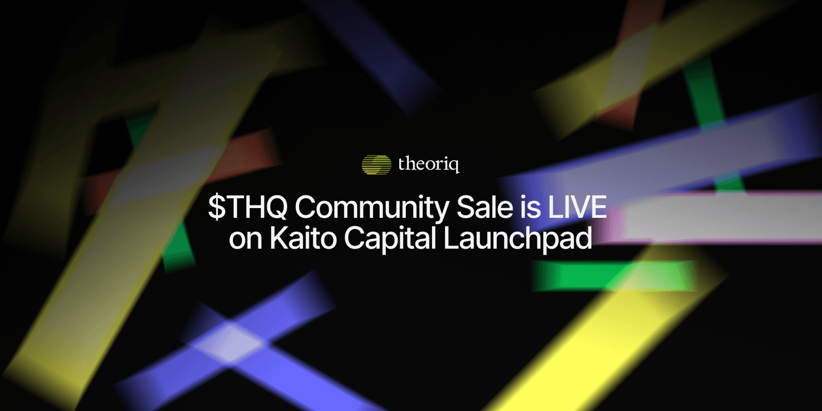 Theoriq Launches Community Sale via Kaito Capital Launchpad, Releases THQ Tokenomics