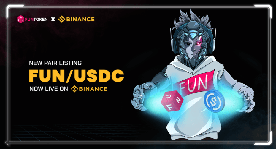 Binance Lists FUN/USDC as FUNToken Strengthens Global Trading Infrastructure